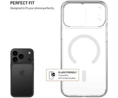 Dėklas Fixed FIKSUOTAS „MagShell“ galinis dangtelis su „Magsafe“ palaikymu, skirtas „Apple iPhone 17 Pro Max“, skaidrus