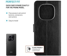 Dėklas Fixed Opus do Xiaomi Redmi Note 15 5G/POCO M8 5G juoda