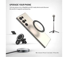 FIXED MagPlate Magnetic MagSafe sticker, juodas