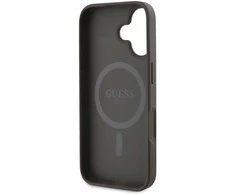 Guess PU 4G Peony MagSafe Apple iPhone 16 dėklas telefonui rudos spalvos