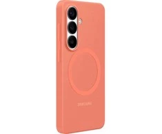 Samsung Galaxy S26 silikoninis magnetinis dėklas, koralų spalvos, raudonas