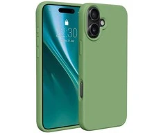 Dėklas Telforceone Etteri Silicone Apple iPhone 16 6,1" šviesiai žalios spalvos