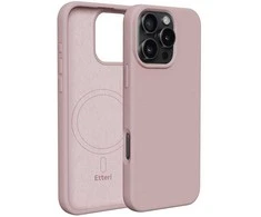 Dėklas Telforceone Etteri Silicone Mag Apple iPhone 16 Pro 6,3" rožinės spalvos