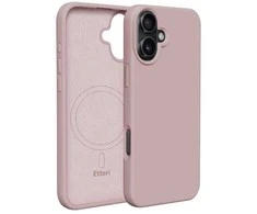 Dėklas Telforceone Etteri Silicone Mag Apple iPhone 16 6,1" rožinės spalvos