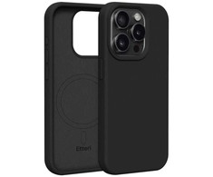 Dėklas Telforceone Etteri Silicone Mag Apple iPhone 15 Pro 6,1" juodos spalvos