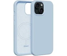 Dėklas Telforceone Etteri Silicone Mag Apple iPhone 15 6,1" žydros spalvos