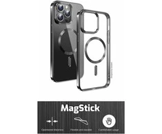 Swissten Clear Jelly Magstick metalinis dėklas, skirtas Apple iPhone 16 Pro Max