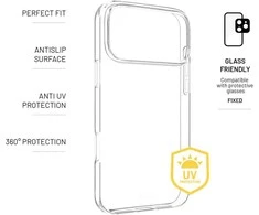 TPU gelio dėklas FIXED Story AntiUV Apple iPhone 17 Pro Max, skaidrus