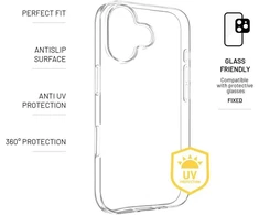 TPU gelio dėklas FIXED Story AntiUV Apple iPhone 17, skaidrus