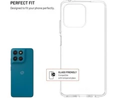 TPU gelio dėklas FIXED Story, skirtas Motorola Moto G57 Power, skaidrus