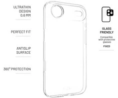 Itin plonas TPU gelio dėklas FIXED Story Slim, skirtas Apple iPhone Air, 0.6 mm, skaidrus