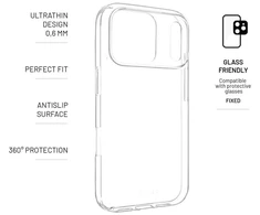 Dėklas Fixed Ultrathin TPU Gel Cover FIXED Story Slim dla Apple iPhone 17 Pro, 0,6 mm, permatomas