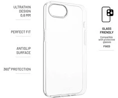 Dėklas FIXED Ultratenký TPU gelový kryt Story Slim pro Apple iPhone 16e 06 mm čirý