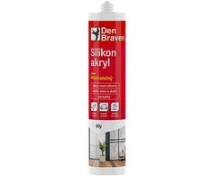 Den Braven Silicone Acrylic, 280ml, baltas