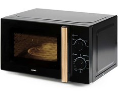 DOMO DO2820 mikrobangų krosnelė orkaitė - 20L - 700W - 35 min laikmatis - Atitirpinimo funkcija - L44 x D35,8 x A 25,8 cm - Juodas medžio apdaila