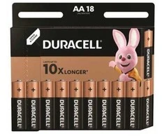 Duracell Basic alkaline batteries, 18 pcs (AA)