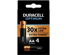Duracell Optimum šarminės baterijos, 4 vnt. (AA)