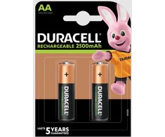 Duracell Rechargeable rechargeable battery, 2500mAh, 2 pcs (AA)