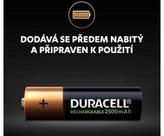 Duracell Rechargeable rechargeable battery, 2500mAh, 2 pcs (AA)