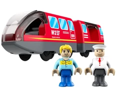 Dve Deti 2Kids Toys elektrinis miesto traukinys, raudona