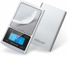 Virtuvinės svarstyklės ELDONEX DiamondPro precizinė šimtoji skalė (0,01g), sidabrinis