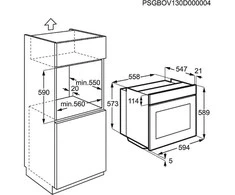 Orkaitė - Electrolux EOB3400BOR 74L 2780W Įmontuojama Elektrinė Juoda