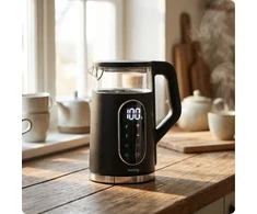 mPTech Sp. su o.o. Huslog glass virdulys wit touch panel juodas 1,7L 2200W