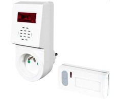 ELEKTROBOCK belaidis durų skambutis su perjungiamuoju lizdu 230V AC BZ3-1S