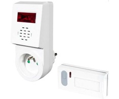 ELEKTROBOCK belaidis durų skambutis su perjungiamuoju lizdu 230V AC BZ3-1S