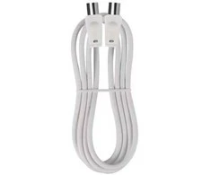 Kabelis TV antenai RF, 1.25m, kištukas - lizdas, baltas EMOS