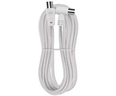 Kabelis TV antenai RF, 3.5m, kištukas - lizdas kampu, baltas EMOS