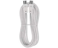 Kabelis TV antenai RF, 5m, kištukas - lizdas, baltas EMOS