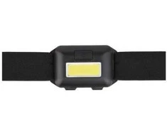 Ant galvos tvirtinamas LED žibintuvėlis P3537 Emos 1W COB LED metalinis/juodas