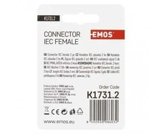 Emos IEC lizdinė antenos jungtis, įsukama, tiesi, 2 vnt.