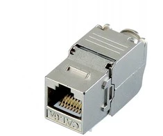 DATACOM Keystone RJ45 STP CAT6A self-cutting Sidabrinis