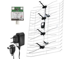 Lauko antena EMOS EM-030, 0–100 km, DVB-T2, DAB, LTE/4G filtras