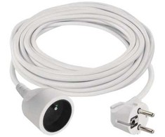 Emos Extension cable 10 m / 1 socket / baltas / PVC / 1.5 mm2