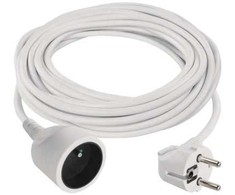 Emos Extension cable 10 m / 1 socket / baltas / PVC / 1.5 mm2