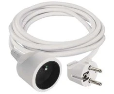 Emos Extension cable 3 m / 1 socket / baltas / PVC / 1.5 mm2