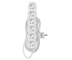 Emos Extension cable 5 m / 6 sockets / baltas / PVC / 1.5 mm2