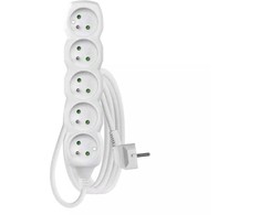 EMOS Extension cable 5 sockets 3m, baltas, PVC, 1,5mm2