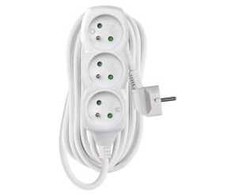 Emos Extension cable 7 m / 3 sockets / baltas / PVC / 1.5 mm2