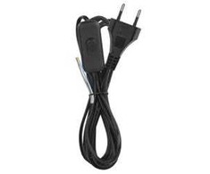 Emos Jungiamasis laidas su jungikliu KF-HK-1 H03VVH2-F 2x0,75 3m juoda (S09273)