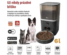 EMOS GoSmart Pet Care Automatic Feeder with Camera, 6 L, Juodas, Wi-Fi