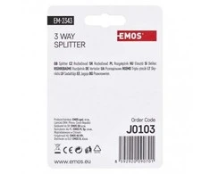Emos Skirstytuvas feritinis (TV+R+SAT), F moteriška jungtis, 1 įvestis, 3 išvestys, IP20