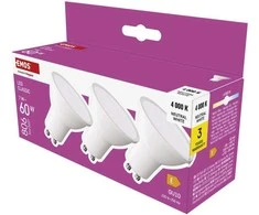 Emos LED bulb Classic MR16 / GU10 / 7 W (60 W) / 806 lm / neutral baltas 3pcs