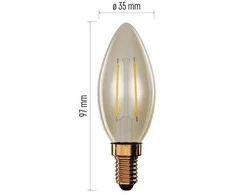 Emos Żarówka LED Vintage świeczka E14 2,5W (20W) 225lm 2200K ciepła biel Z53012