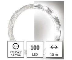 Kalėdų eglutės žiburiai Emos 100 LED balta šilta