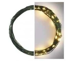 LED girlianda NANO, 230Vac, 7.5m, 75 x LED, šiltai balta, su laikmačiu, EMOS