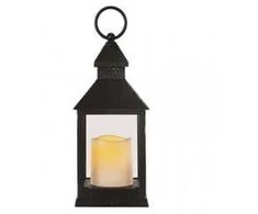 Emos Led komercinės žibintai Žvakė 24cm 3xAA, derliaus, laikmatis Juodas DCLV02